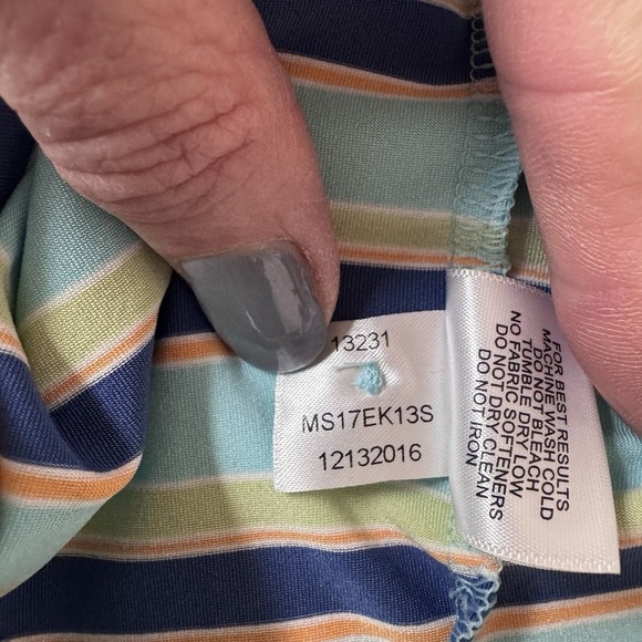 PETER MILLAR Summer Comfort Striped Multi Golf Outdoor Athleisure Polo Men's L - Picture 8 of 10